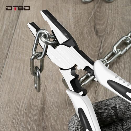 DTBD Multifunction Set Tools Wire Pliers Cutter Stripper Crimper Needle Nose Nipper Wire Stripping Crimping Hand Tools