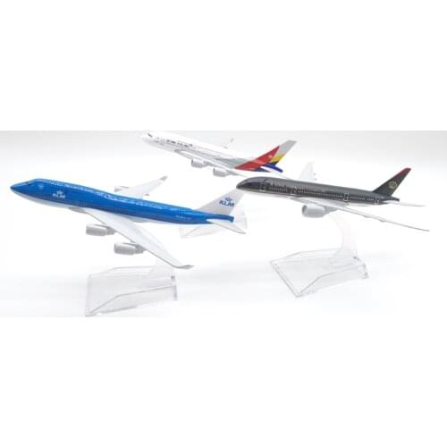 16CM 787 A380 747 777 AIRLINES METAL ALLOY MODEL PLANE AIRCRAFT TOY WHEELS AIRPLANE BIRTHDAY GIFT COLLECTION DESK TOY