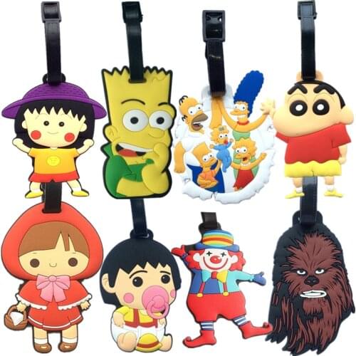 Cartoon Penguin Cat Bear Duck Luggage Tages Classic Lovely Silica Gel Baggage Boarding Tags Portable Labels Travel Accessories