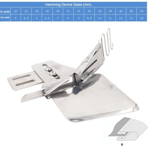 Flat Car Household Sewing Machine Double Package Pull Tube Four Fold Pull Tube Ring Mouth Hemming Device Sewing Accessories