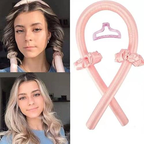 Heatless Curling Rod Headbands Silk Curling Ribbon Headband Hair Curlers DIY Hair Styling Tools