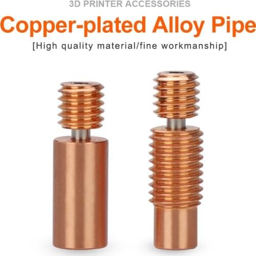 All-Metal Copper Heatbreak For E3D V6 Hotend Bimetal Heat block Throat MK3 1.75MM Filament Smooth Threaded 3D Printer Parts