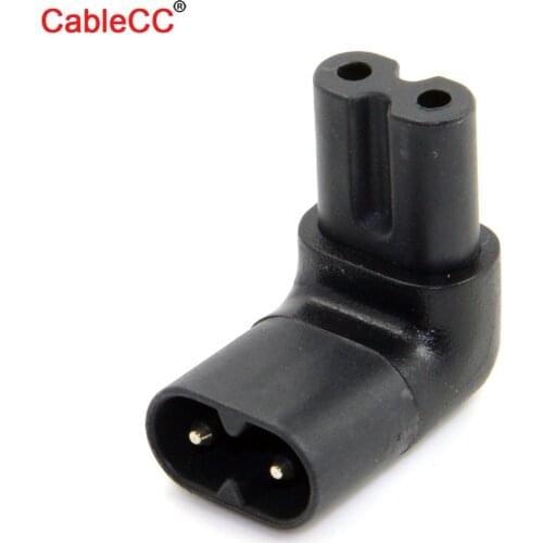 CY Cable Figure 8 IEC 320 C7 to C8 90 Degree Up Down Angled Right Angle AC Power Adapter Extension