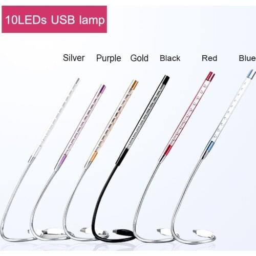Book Reading Light USB LED Night Light Table Desk Lamp Beside Bedroom Night Reading Light For PC Computer Notebook Lamp Flexible