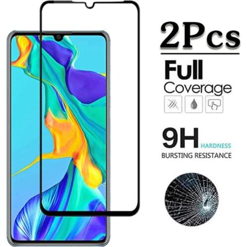 2Pcs Full Tempered Protective Glass For Huawei P30 P20 P40 lite P Smart 2021 Z Screen Protector For Huawei Mate 10 20 lite Glass