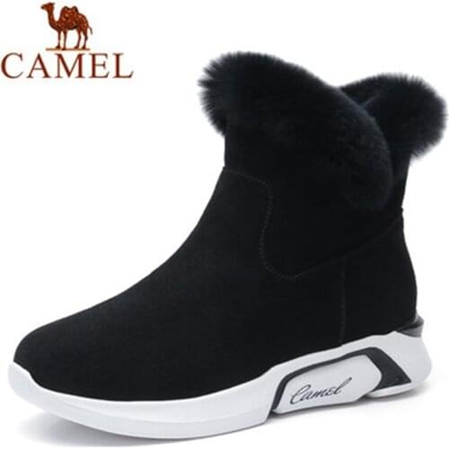 CAME Ankle Furry Snow Boots Shoes 2018 Winter Leisure Snow Boots Shoes Women Plus Velvet Non-slip Shoes For Ladies