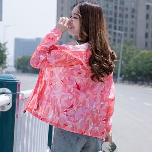 Sunscreen Clothing Womens Anti-ultraviolet 2021 Summer New Large Size Jacket Cardigan Long Sleeve Short Thin Coat X239