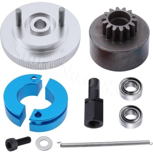 1 set Flywheel Complete 14t Clutch Bell & Ball Bearings 5x10x4 mm for 1/10 RC Nitro Powered Model Car Engine Parts