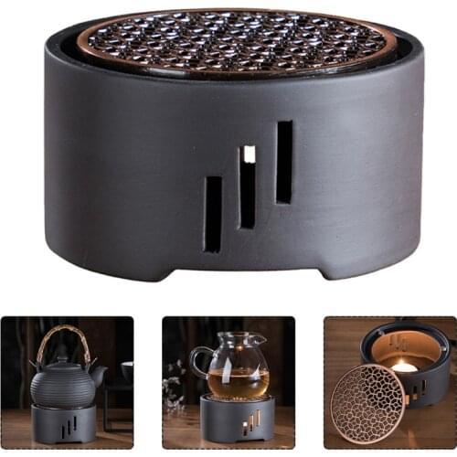1PC Ceramic Candle Stand Tea Heater Tea Stove Milk Warmer Candle Holder with Mat Without Candle for Home Cafe Kitchen Tools
