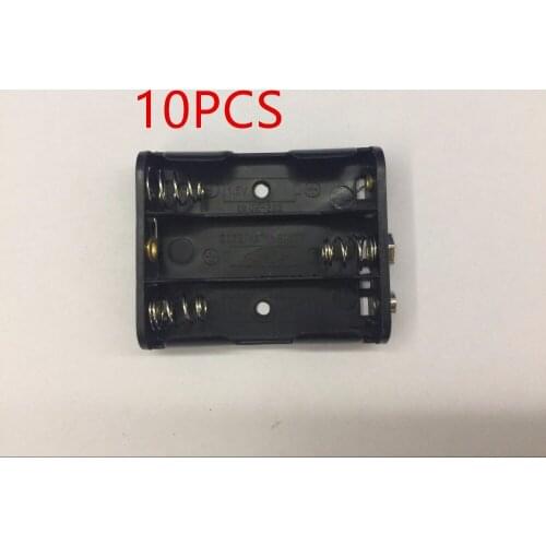 10pcs 3 Pack AA Battery Case Box 3*AA Battery Holder With 9V male and female buckle
