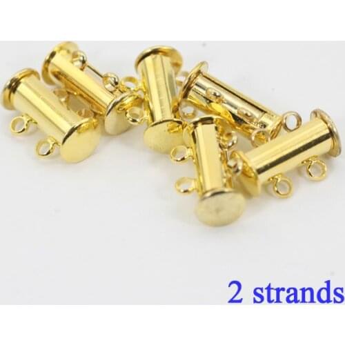 100Pieces/Lot Hot Sales 2-10 Rows Copper Necklace Tube Magnetic Clasps Buckles Jewelry Connector Findings Free Shipping JFA017