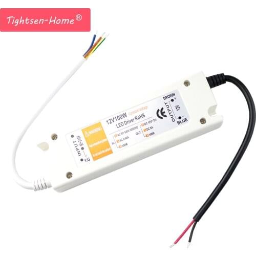 12V 100W LED Driver AC 110V 220V to DC12V Led Power Adapter Transformers for LED Strip 8A 100W Power Supply ceiling Light bulb
