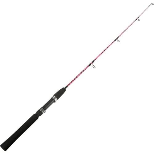 80 cm 2 Sections Solid Fishing Rod Ice Fishing Rod Boat Pole Black / Rose Red with Handle for Carp Fishing Tackle