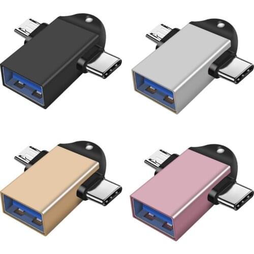 2-in-1 Type-C Micro USB OTG Adapter For Android USB 3.1 Data Transmit Converters