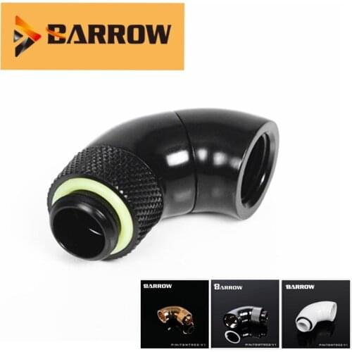 BARROW watercooling G1/4'' Thread 90 Degree Rotary Fitting Adapter Rotating 90 Degrees Water Cooling Metal Adaptors TSWT902-V1