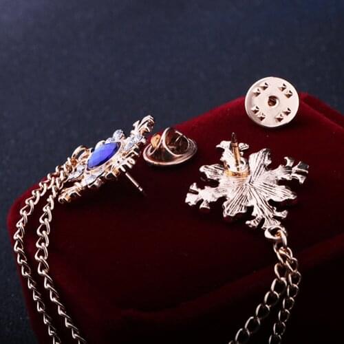 Leaf Brooch European And American High-end Rhinestones Crystal Alloy Diamond-studded Fashion Jewelry Decoration Pin