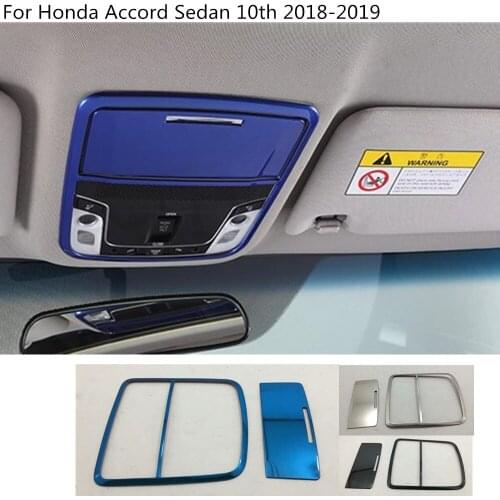 Car Stick Glasses Case Front Head Read Reading Switch Light Lamp Frame Trim 2pcs For Honda Accord Sedan 10th 2018 2019 2020
