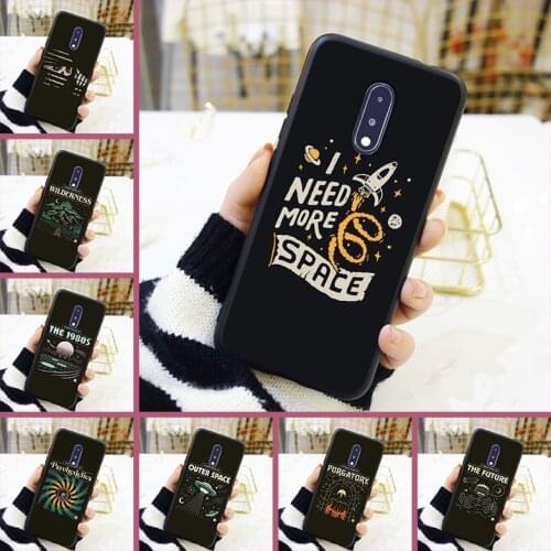 Black Space Star Phone Case For OnePlus 3 3T 5 5T 6 6T 7 7 Pro Silicone Soft Back Cover For One Plus 3 3T 5 5T 6 6T 7 7 Pro