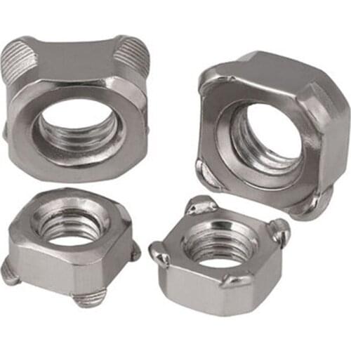 3pcs M4 M5 M6 M8 M10 304 stainless steel square welding nut squares spot weldings nuts GB13680