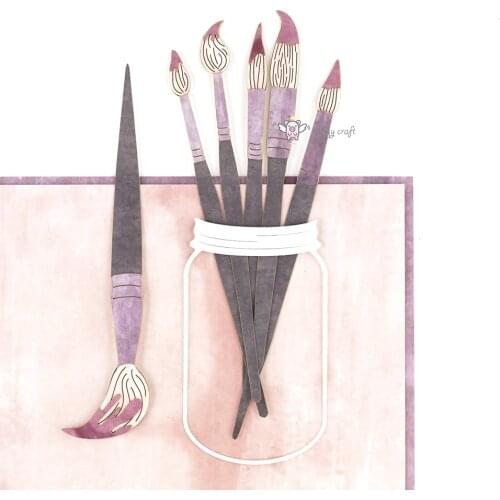 Mmao Crafts Metal Steel Cutting Dies New Graffiti paint brush Stencil For DIY Scrapbooking Paper/photo Cards Embossing Dies