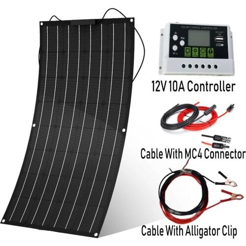 100W Monocrystalline ETFE Semi-Flexible Flexible Solar Panel System For Home/Camping/Lighting/Boat