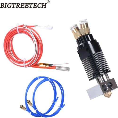 Upgrade 2 In 1 Out Hotend kits Dual Colors 12V/24V 40W V6 Nozzle Extruder 1.75MM Filament For CR10/S Ender3/S 3d Printer Parts