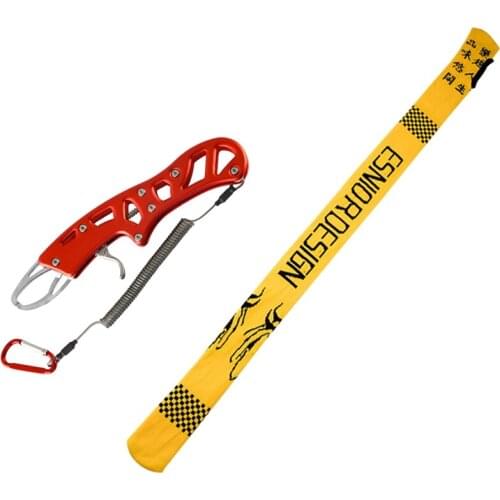 1 Set Sale Fishing Tackle Set Fish Lip Grip Fish Control Equipment & 1Pcs Elastic Fishing Bag Rod Cover Fish Pole Bag