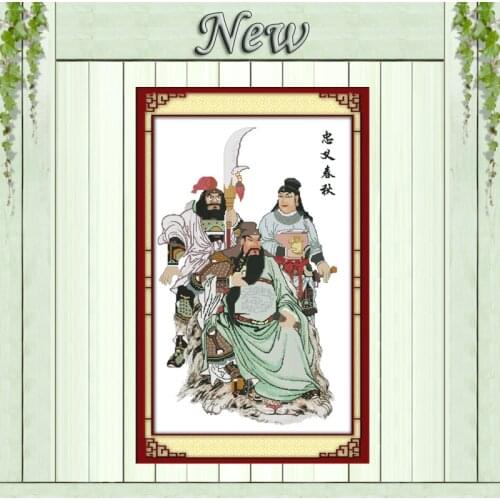 Worthy men hero diy decor painting counted printed on canvas DMC 14CT 11CT chinese Cross Stitch Needlework Sets Embroidery kits