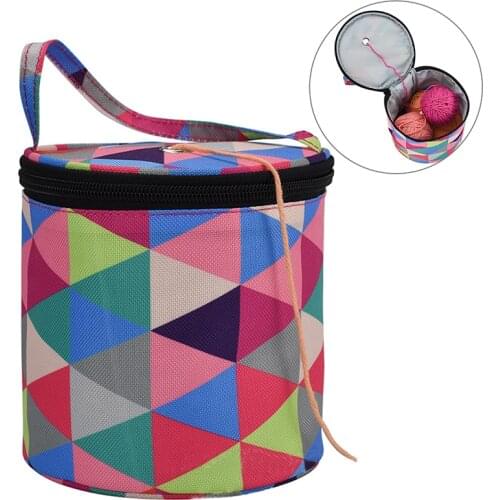 New Round Bag Knitting Home Storage Bag Everyday Wool Yarn Crochet Needle Sewing Bag Weaving Tool Tote Yarn Storage