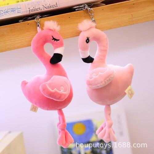 Authentic fruit scented flamingo plush toy keychain pendant swan bird doll doll gift for girls