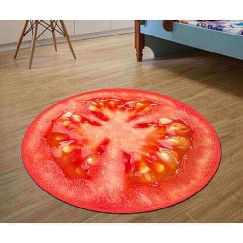 Drop shipping New Carpet Fruit Round Carpet Anti Slip Rugs Home Bedroom Foot Pads Floor Door Mat Decoration