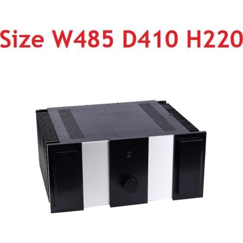 Heat Dissipation Side 485*410*220 Luxury Aluminum Case DIY Pre Amp Headphone Chassis Class A Rear Case Home Audio Amplifer