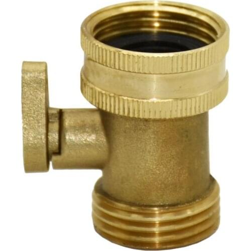 Garden tap Female 3/4 to 3/4 male brass Irrigation valve 1-way copper metal threaded water pipe connectors adapter 10 pcs