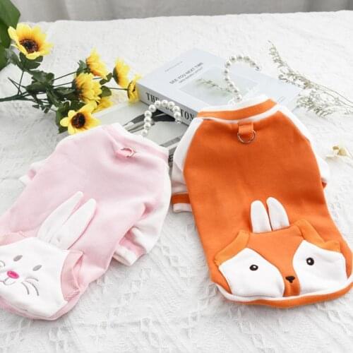 Unisex Cozy Spring Autumn Dogs Puppy Clothes Outfit Elastic Pet Blouse Round Neck for Daily Life