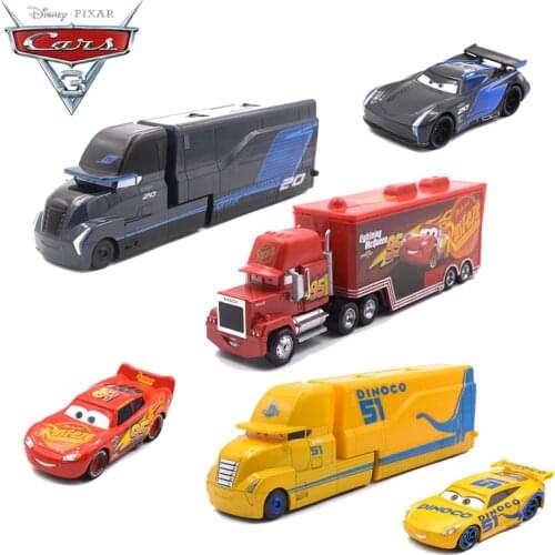 1:55 Disney Pixar Cars 3 Metal Model Big Truck Black Storm Jackson Lightning McQueen Curz Car Toys Kid Boy Vehicles Gift