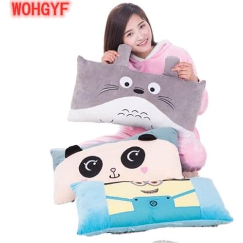 1pc 40cm Kawaii Plush Pillow Stuffed Cartoon Totoro Panda Sleep Pillow Cushion Home Decorations Gifts