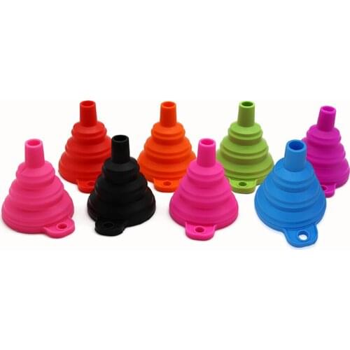 1pcs Foldable Silicone Funnel Diamond Painting Cross Stitch Beads Storage Container Handicraft Accessories Convenient Organizer