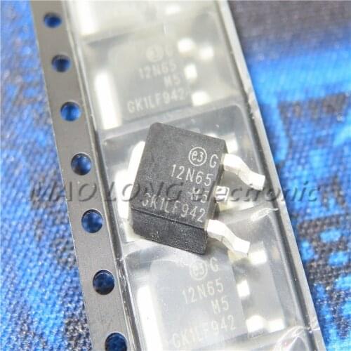 10PCS/LOT 12N65 12N65M5 STD12N65M5 TO-252 SMD field effect tube MOS tube 650V 12A New In Stock Original Quality 100