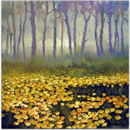 100% hand-paintedHome decoration painting famous oil painting high quality Modern artists painting Yellow flowers DM-14120504