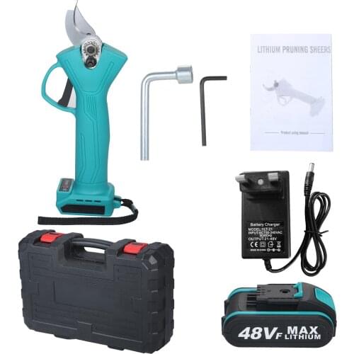 21V Cordless Shear Pruner Electric Pruning Shears Pruner Power Pruner Brushless Motor Garden Branch Trimming Pruning Cutters