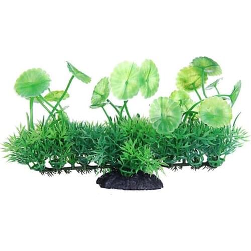 5pcs/lot 18*6*11cm Artificial Lotus Leaf Water Grass Home Furnishing Aquarium Aquaculture Pet Fish Tank Resin Craft Decoration
