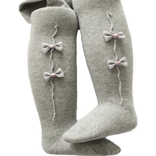 Bow Children Girls Tights Autumn Winter Baby Girls Clothes Pantyhose Tights for Girls Tiny Cottons Girl Clothes 2 Years