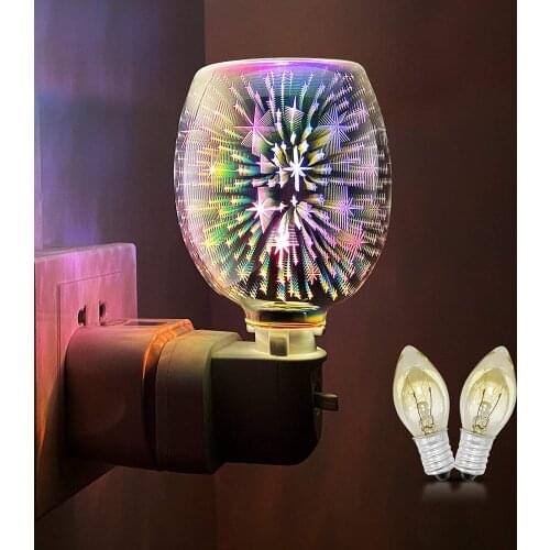 Wax Melts Burner Electric Plug In Wax Melt Burners with light 2 Spare Bulbs Included Electric Oil Burner Scentsy Warmer for Wax