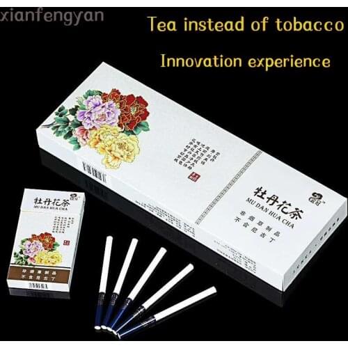 Hot Selling Peony Tea Cigarette Fine Tea Herbal Cigarettes Women Men Healthy Cigarettes No Nicotine & Tobacco Free freight