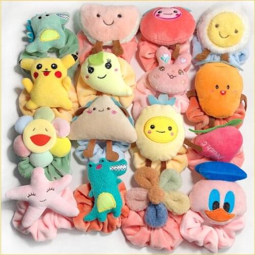 Cartoon hair bands Fluffy hair bands doll large intestine hair band Lovely doll hair bands 2021 hot style hot sale