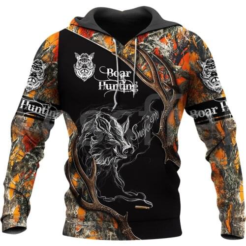 Tessffel Hog Hunting Boar Hunter Animal Camo Tattoo Harajuku Pullover 3DPrint Men/Women Tracksuit Unisex Casual Funny Hoodies N7
