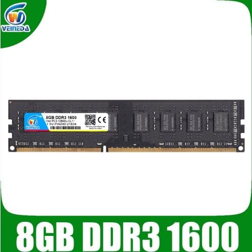 VEINEDA ddr3 1333 8gb ram memory ddr3 For dimm ddr3 ram compatible all Intel AMD Desktop PC3-10600 240pin