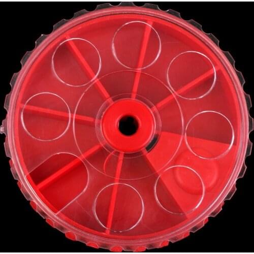 Plastic Portable Fishing Sinker Weights Storage Box Organizer Container Terminal Tackle DIY Tools Red