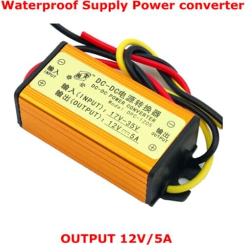 5V/12v 5A 4 wires DC-DC Step-down Car/Vehicle LED drive Supply Power buck converter voltage meter Regulator waterproof
