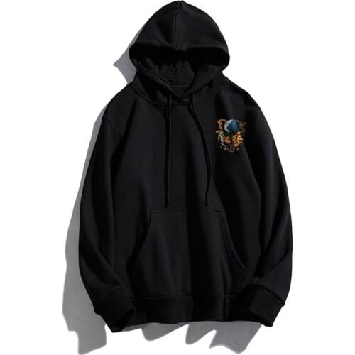 Qisvanset 2021 Loose Hoodie Mens Sweater Long Sleeve Cotton White Pattern Black Red Green Yellow Design Lovers Unisex